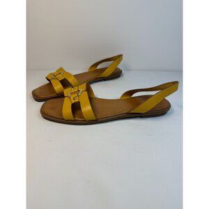Aldo Fandra Pillow Walk Flat Sandals Yellow Size 11 Open Toe Casual Shoes